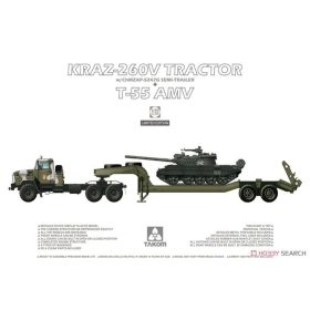   TAKOM 2095 KraZ-260V Tractor w/ ChMZAP-5247G Semi-Trailer + T-55 AMV 1/35 makett