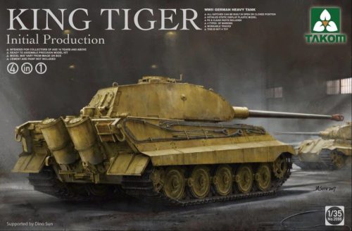 TAKOM 2096 WWII German heavy tank King Tiger initial production 4 in 1 - Királytigris kezdeti 
