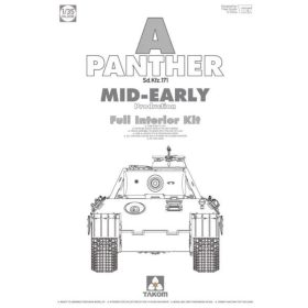   TAKOM 2098 WWII German Tank Sd.Kfz.171 Panther A mid-early production w/ full interior kit - Párduc A korai-köztes gyártás teljes belső térrel 1/35 harckocsi makett