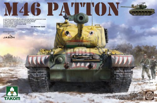 TAKOM 2117 US Medium Tank M-46 PATTON 1/35 harckocsi makett