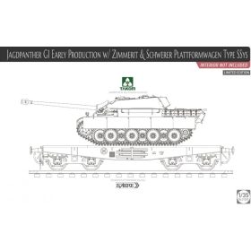 TAKOM 2125X Jagdpanther G1 early w/ Zimmerit & Schwerer Plattformwagen Type SSys (interior not 