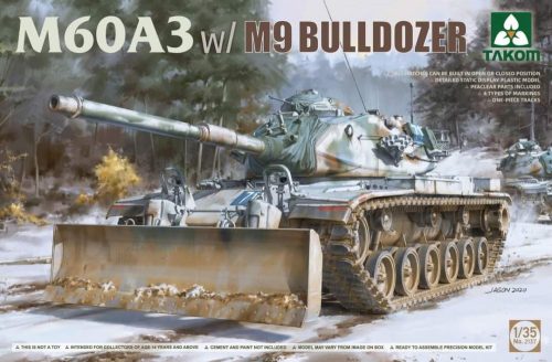 TAKOM 2137 M60A3 w/M9 Bulldozer 1/35 harckocsi makett