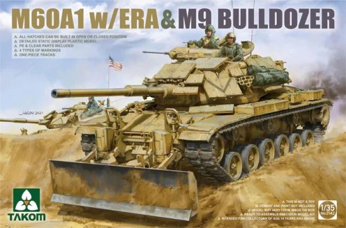 TAKOM 2142 M60A1 w/ERA & M9 Bulldozer 1/35 harckocsi makett