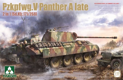 TAKOM 2176 Pzkpfwg.V Panther A Late 2 In 1 [Sd.Kfz.171/268] 1/35 harckocsi makett