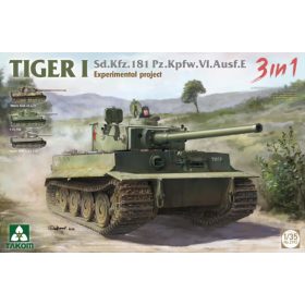   TAKOM 2192 German Sd.Kfz.181 Pz.Kfw.VI.Ausf.E Tiger I Experimental Project 3 in 1 1/35 harckocsi makett