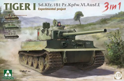 TAKOM 2192 German Sd.Kfz.181 Pz.Kfw.VI.Ausf.E Tiger I Experimental Project 3 in 1 1/35 harckocsi makett