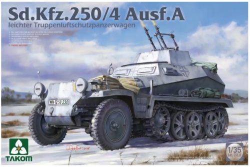 TAKOM 2211 German Sd.Kfz.250/4 Ausf.A leichter Truppenluftschutzpanzerwagen 1/35 harcjármű makett