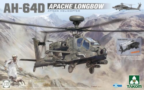 TAKOM 2601 AH-64D Apache Longbow 1/35 helikopter makett
