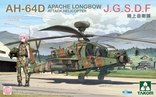TAKOM 2607 AH-64D Apache Longbow J.G.S.D.F Attack Helicopter 1/35 helikopter makett
