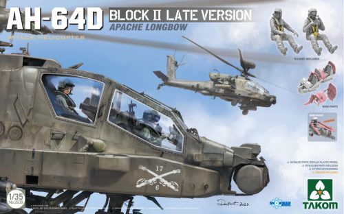 TAKOM 2608 AH-64D Block II Late Version include 3D resin parts and 02 figures 1/35 helikopter makett