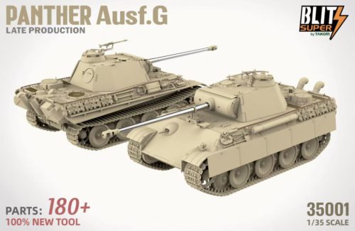 TAKOM 35001 German Panther Ausf.G Late Production (Blitz Super) 1/35 harckocsi makett