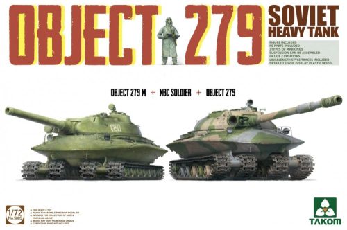 TAKOM 5005 Object 279+Object 279M+NBC Soldier 1/72 harckocsi makett