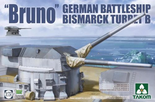 TAKOM 5012 Bruno German Battleship Bismarck Turret B 1/72 makett