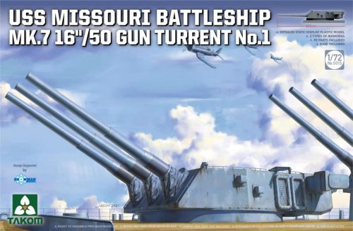 TAKOM 5015 USS Missouri Battleship Mk.7 16/50 Gun Turret No. 1 1/72 makett