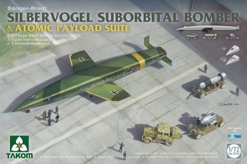 TAKOM 5018 Sänger-Bredt Silbervogel Suborbital Bomber & Atomic Payload Suite 1/72 repülőgép