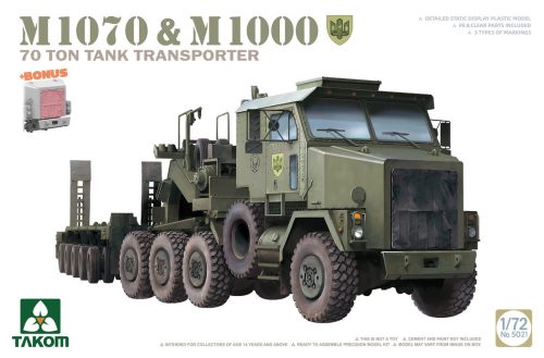 TAKOM 5021 US M1070 And M1000 70 Ton Tank Transporter 1/72 makett