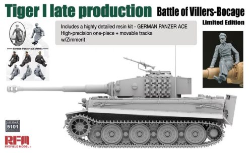 TAKOM 5101 German Tiger I Late Production Battle of Villers-Bocage Limited Edition 1/35 harckocsi makett