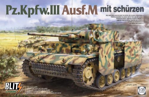 TAKOM 8002 German Pz.Kpfw. III Ausf. M mit schürzen 1/35 harckocsi makett