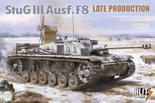 TAKOM 8014 German Stug III Ausf.F8 Late Production 1/35 harckocsi makett