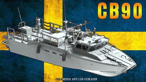 Tiger Model 6290 Sweden CB90 Fast Assault Craft 1/35 hajó makett