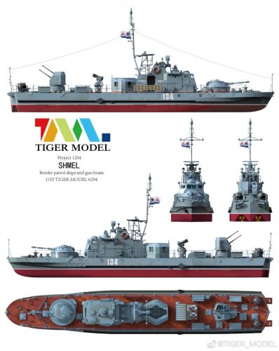 Tiger Model 6294 Project 1204 Shmel Border patrol ships and gun boats 1/35 hajó makett