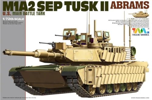 Tiger Model 9601 M1A2 SEP TUSK II Abrams U.S. Main Battle Tank 1/72 harckocsi makett