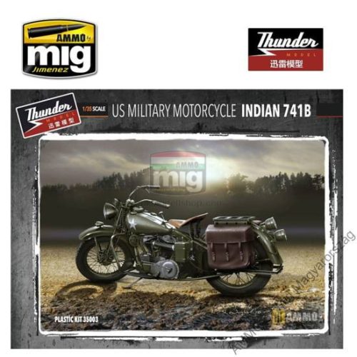 TM35003 1/35 US Military Motorcycle Indian 741B (2 makett egy dobozban) makett