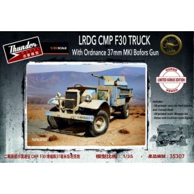   Thunder Model 35307 LRDG F30 Gun Truck w.ordnance 37mm MKI Bofors BONUS Edition 1/35 harcjármű makett