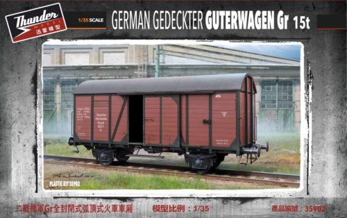 Thunder Model 35902 German Gedeckter Güterwagen Gr - Német tehervagon 1/35 vasút makett