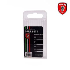   TTH039 TITANS HOBBY: Set 1 of 7 modelling drill bits - Fúrószár készlet