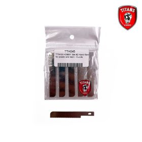   TTH045 TITANS HOBBY: Set 1 Hand Saw for plastic and resin - 5 units - 1 db kézi fűrész készlet műanyaghoz és gyantához - 5 egység