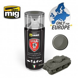 TTH119 TITANS HOBBY German Field Grey Matt Primer - Német tábori szürke alapozó spray, 400 ml