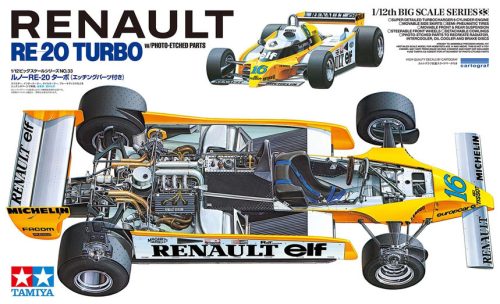 Tamiya Renault RE-20 Turbo (w/Photo-Etched Parts) 1/12 (300012033) autó makett