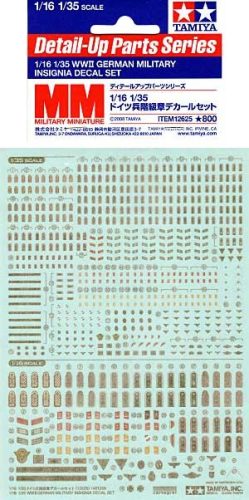 Tamiya German Military Insignia Decal Set 1/16, 1/35 (300012625) matrica