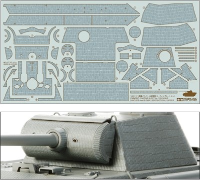 Tamiya Zimmerit Coating Sheet for 1/35 Scale Panther Ausf.G Early Production (300012646) - Feljavító készlet