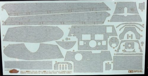 Tamiya Zimmerit Coating Sheet King Tiger Porsche Turret 1/35 (300012649) - Feljavító készlet