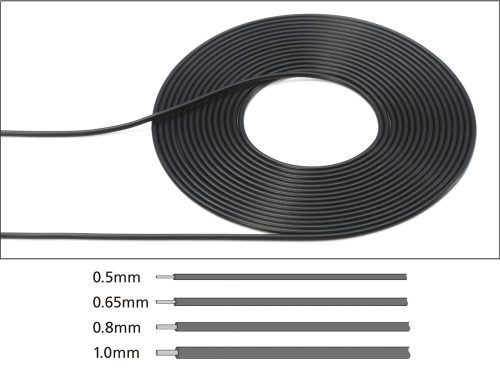 Tamiya Cable (0.5mm Outer Diameter/Black) (300012675) - Feljavító készlet