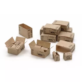   Tamiya U.S. 10-in-1 Ration Cartons (WWII) 1/35 (300012689) makett