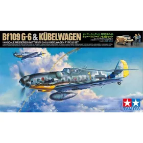   Tamiya Messerschmitt Bf109 G-6 & Kübelwagen Type 82 Set 1/48 (300025204) repülőgép makett