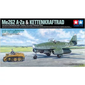   Tamiya Messerschmitt Me 262 A-2a w/Kettenkraftrad 1/48 (300025215) repülőgép makett