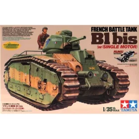   Tamiya French Battle Tank B1 bis w/Single Motor 1/35 (300030058) harckocsi makett