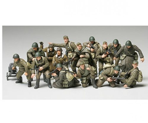 Tamiya WWII Russian Infantry & Tank Crew Set 1/48 (300032521) figura makett