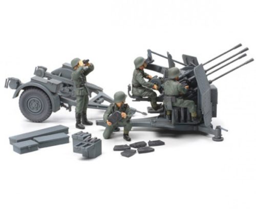 Tamiya German 20mm Flakvierling 38 w/4 figures 1/48 (300032554) katonai makett