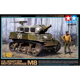   Tamiya U.S. Howitzer Motor Carriage M8 1/48 ( (300032604) harckocsi makett