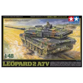   Tamiya Leopard 2 A7V German Main Battle Tank 1/48 ( (300032607) harckocsi makett