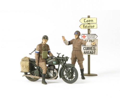 Tamiya British BSA M20 Motorcycle w/Military Police Set 1/35 (300035316) figura makett