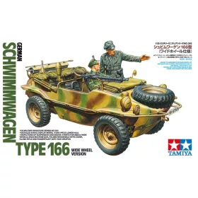   Tamiya German Schwimmwagen Type 166 Wide Wheel Version 1/35 (300035393) harcjármű makett