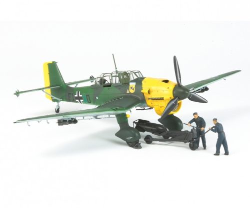 Tamiya Junkers Ju87B-2 Stuka w/Bomb Loading Set 1/48 (300037008) repülőgép makett