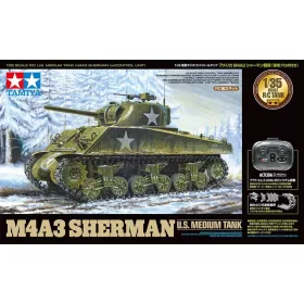   Tamiya U.S. Medium Tank M4A3 Sherman (w/Control Unit) 1/35 (300048217) harckocsi makett