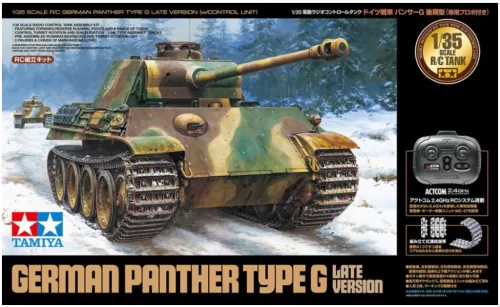 Tamiya German Panther Type G Late Version (w/Control Unit) (300048219) harckocsi makett